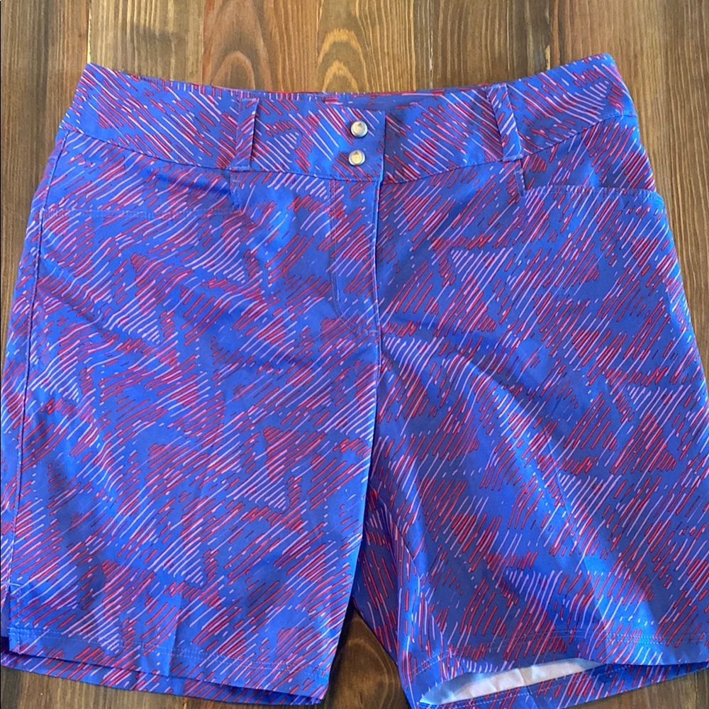 Adidas graphic pattern golf shorts